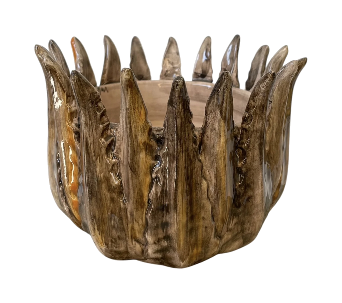 Agave in ceramica su sfondo bianco – Ceramiche Ro&Mar