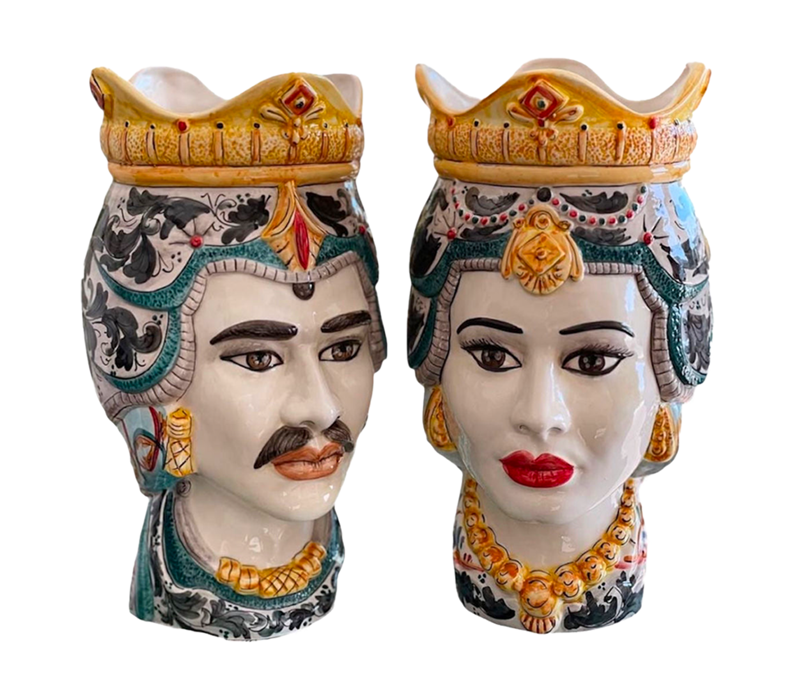 Teste di Moro in ceramica artigianale siciliana – Ceramiche Ro&Mar
