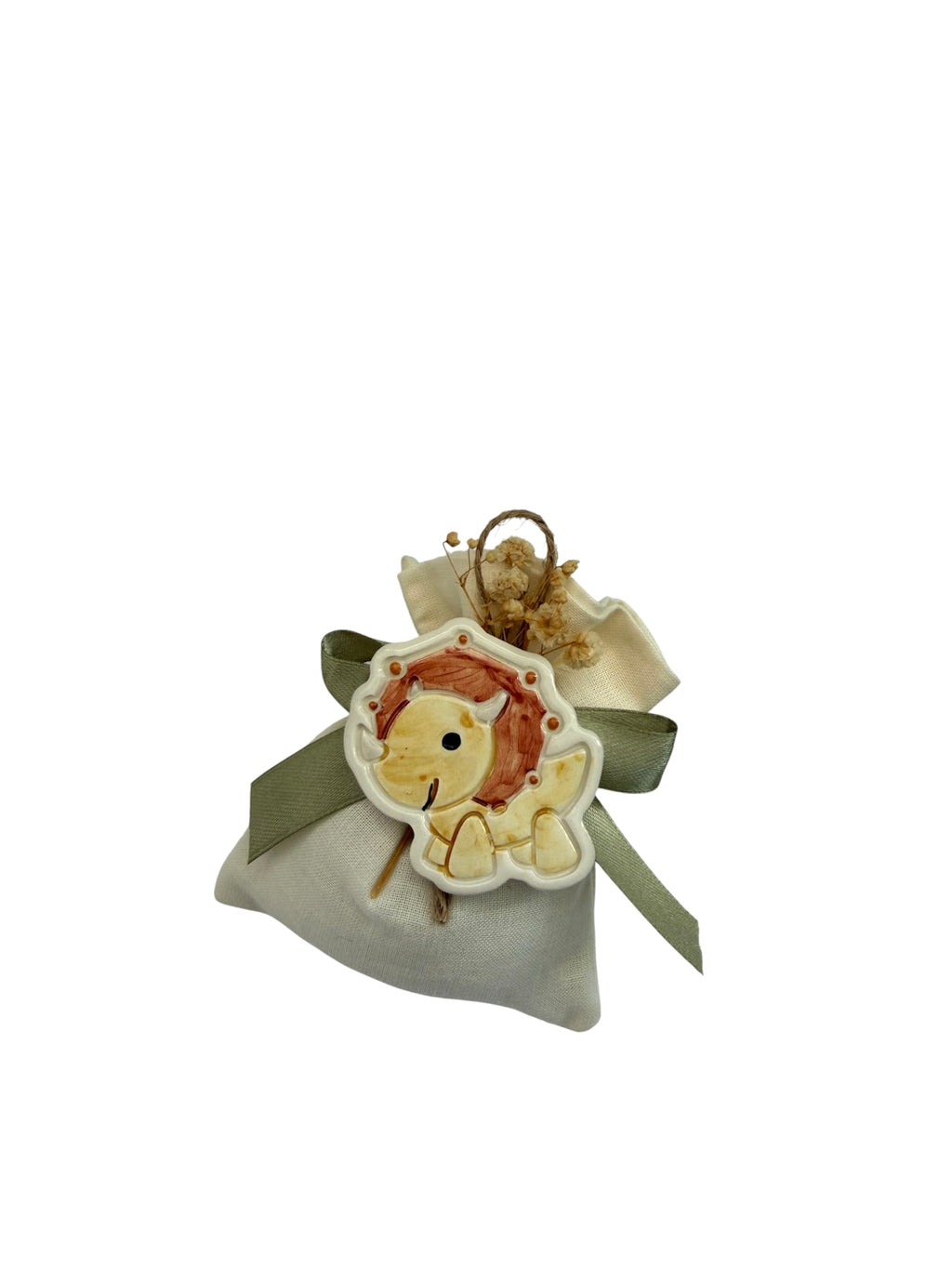 Set calamite dinosauro in ceramica dipinte a mano – bomboniere primo compleanno bambino
