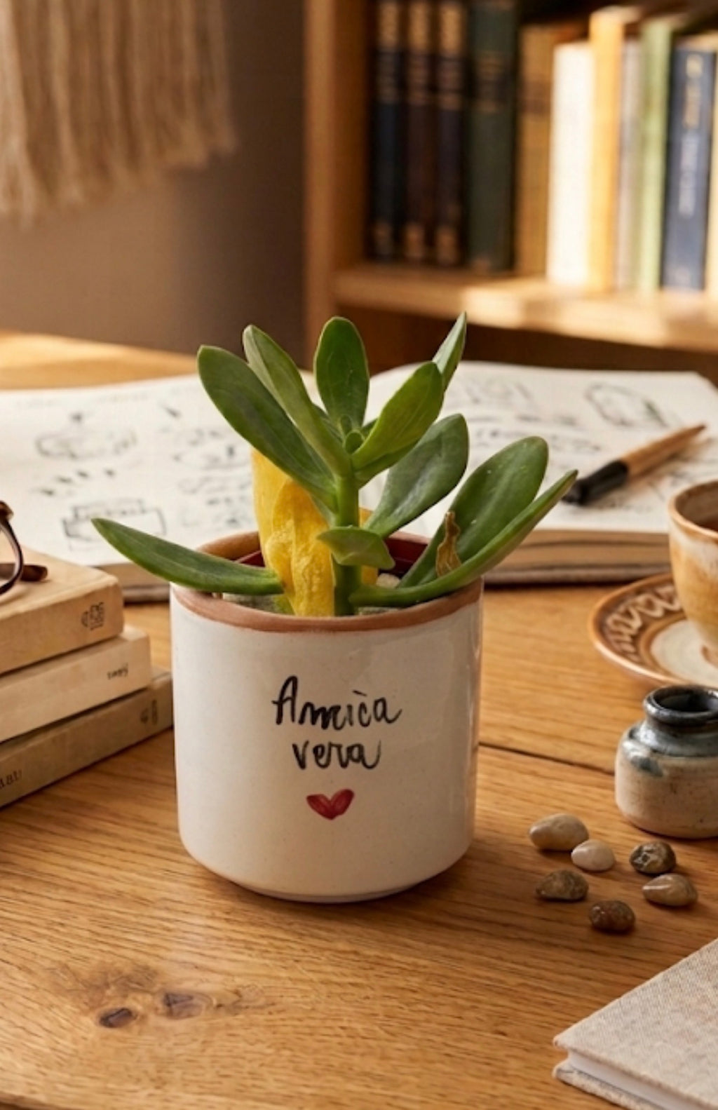 Vasetto Poetico in Ceramica con Frase – Idea Regalo Fatta a Mano