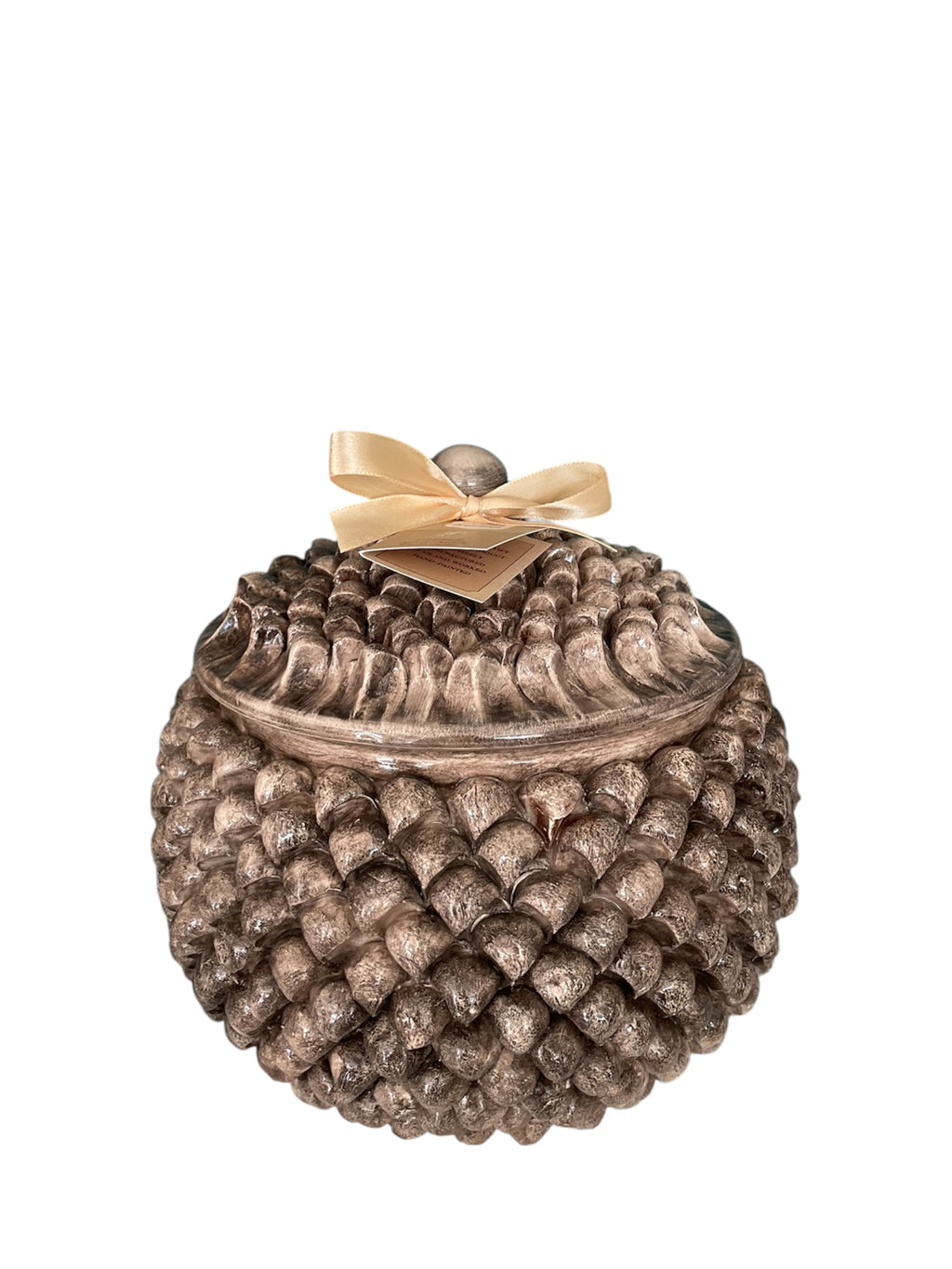 Biscottiera Pinea - Portabiscotti in Ceramica decorata a Mano