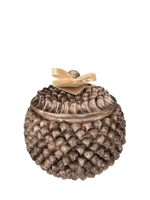 Biscottiera Pinea - Portabiscotti in Ceramica decorata a Mano