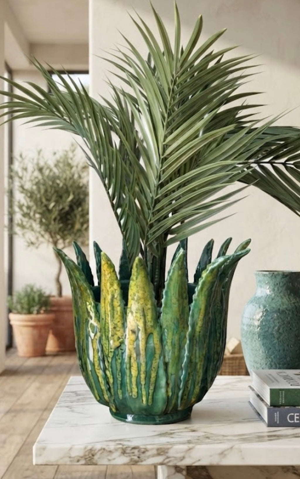 Vaso Agave in ceramica siciliana – 26 cm