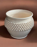 Vaso Portapianta a Pigna "Total White" – Ceramica d'Arredo (Ø 45 cm)