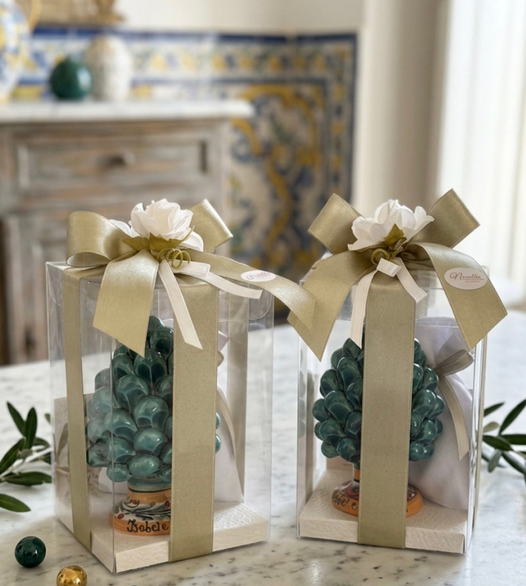 Pigna Siciliana in Ceramica H 10 cm – Bomboniera Artigianale Dipinta a Mano