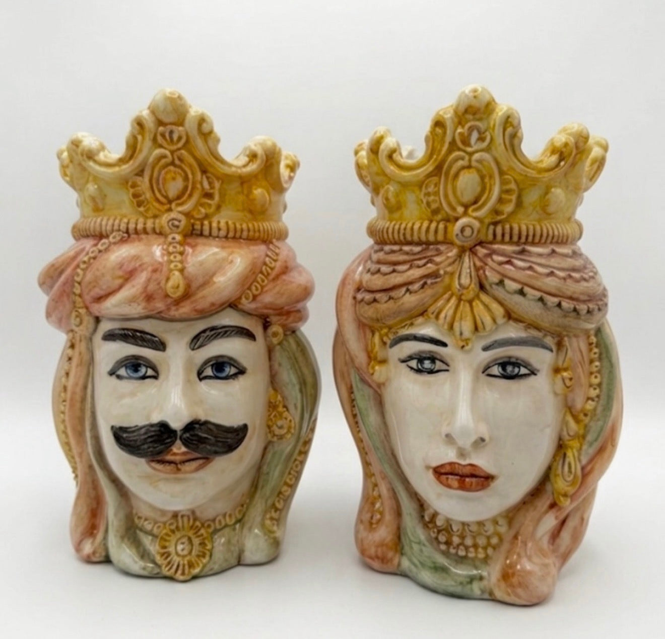 Teste di Moro - "Moro e Damigiana" H.25 cm