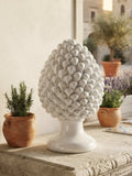 Pigna bianca siciliana in ceramica artigianale dipinta a mano - Ceramiche Ro&Mar Monreale