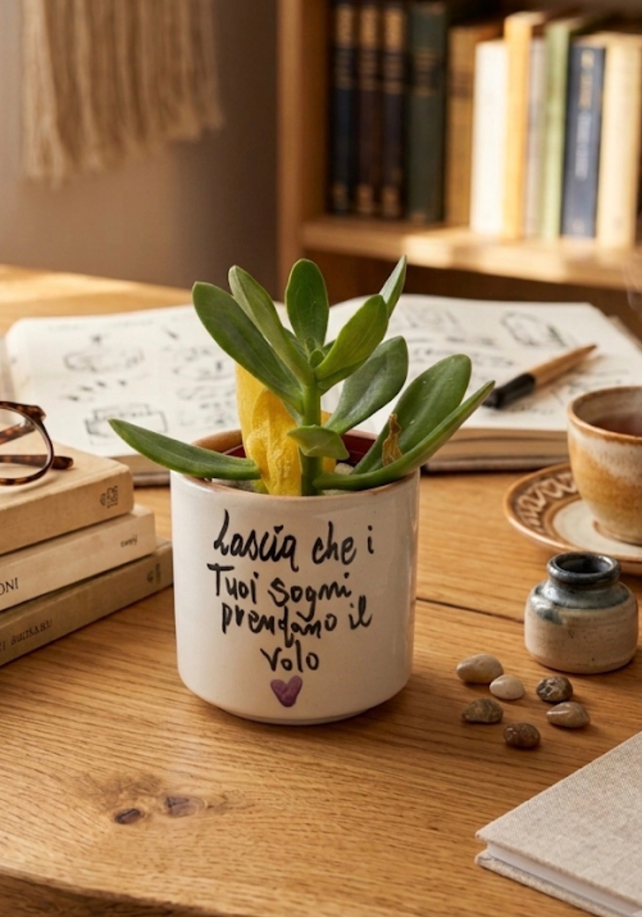 Vasetto Poetico in Ceramica con Frase – Idea Regalo Fatta a Mano