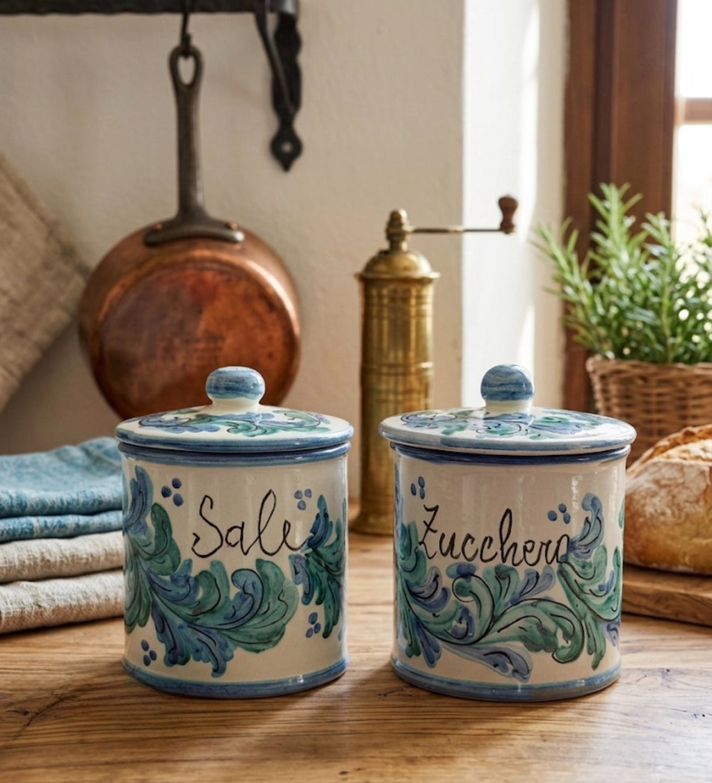 Coppia di Barattoli "Splendore Mediterraneo" – Sale & Zucchero