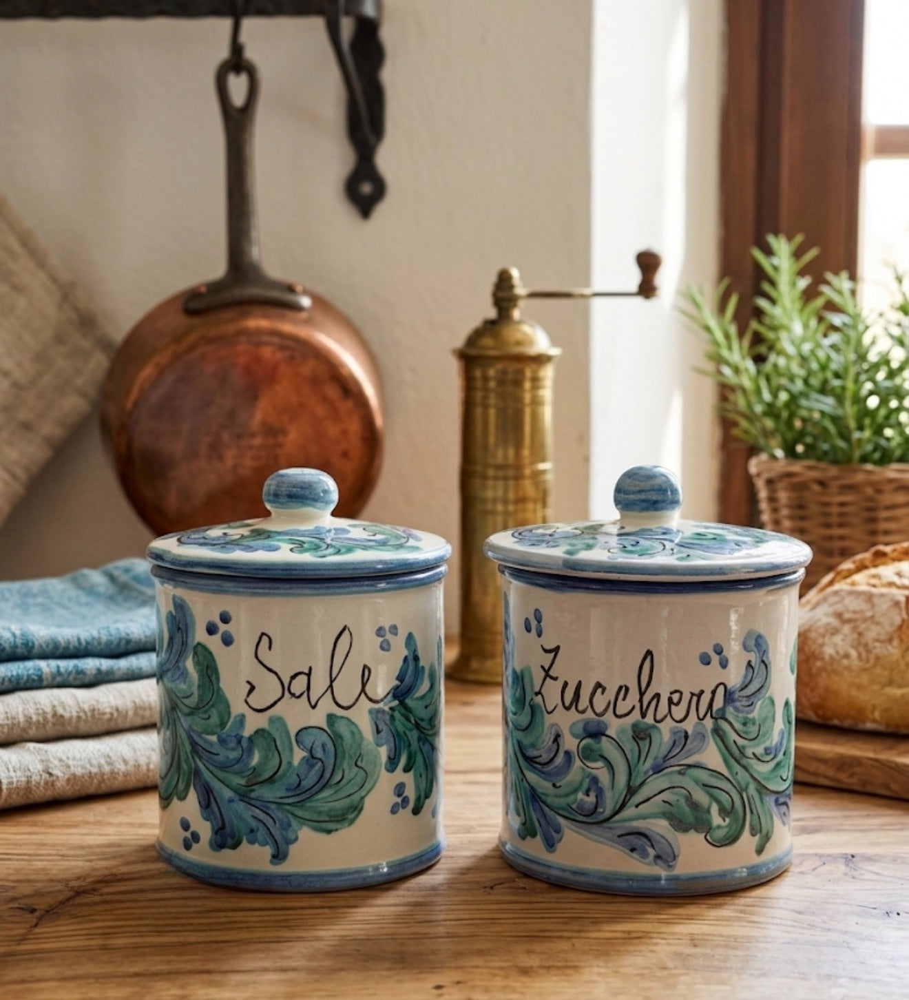 Coppia di Barattoli "Splendore Mediterraneo" – Sale & Zucchero