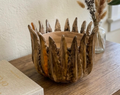 Agave in ceramica color bronzo in ambiente – complemento d'arredo siciliano Ceramiche Ro&Mar