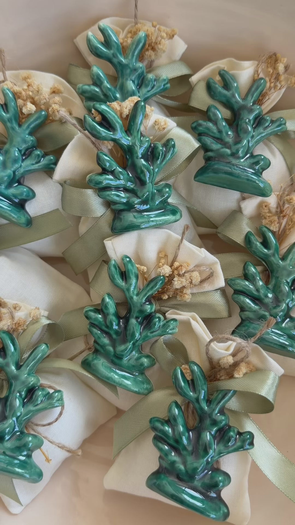 Corallo Smeraldo – Calamita in Ceramica | Bomboniera Tema Mare