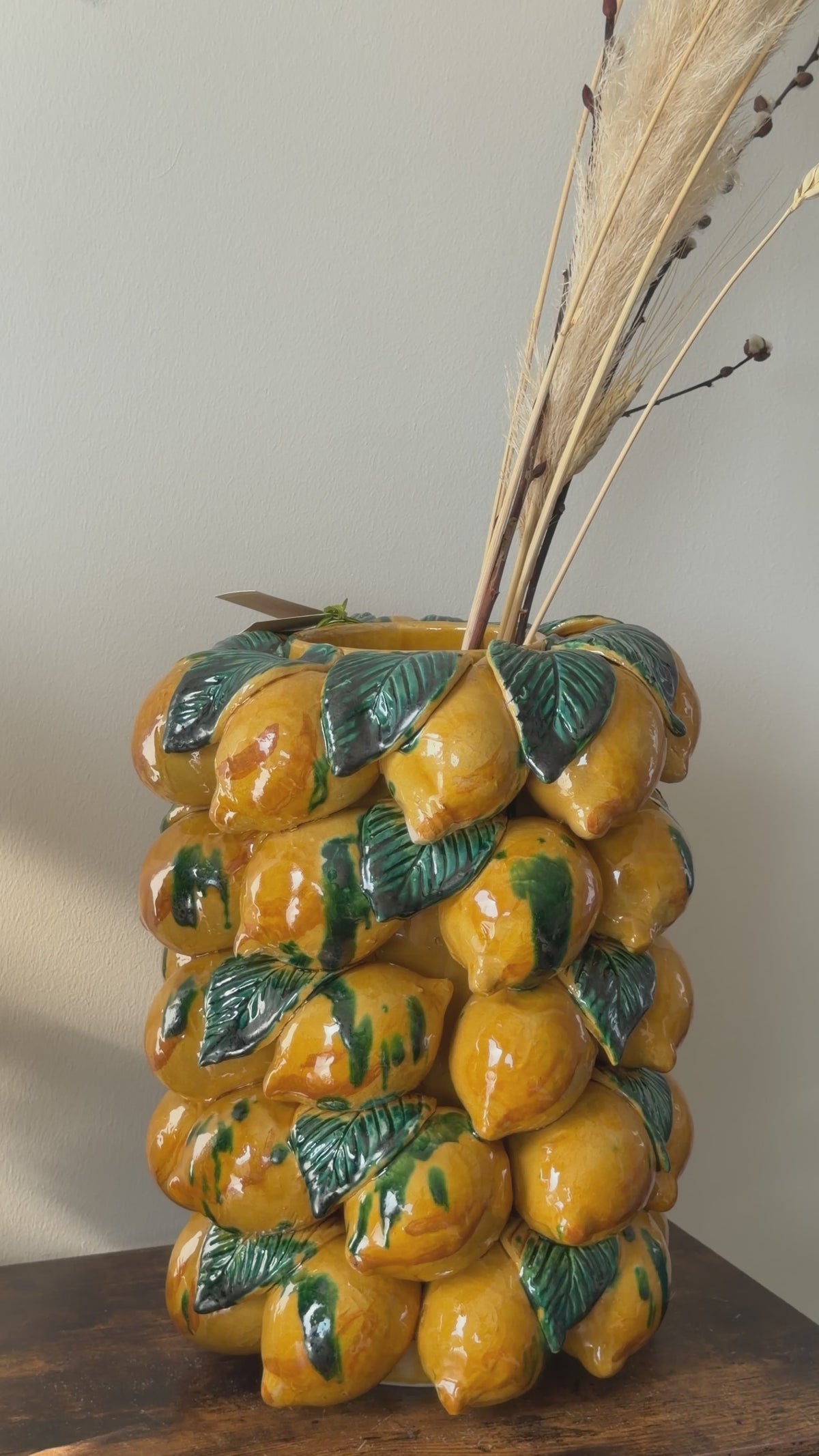Vaso Limoni in ceramica artigianale – H 30 cm