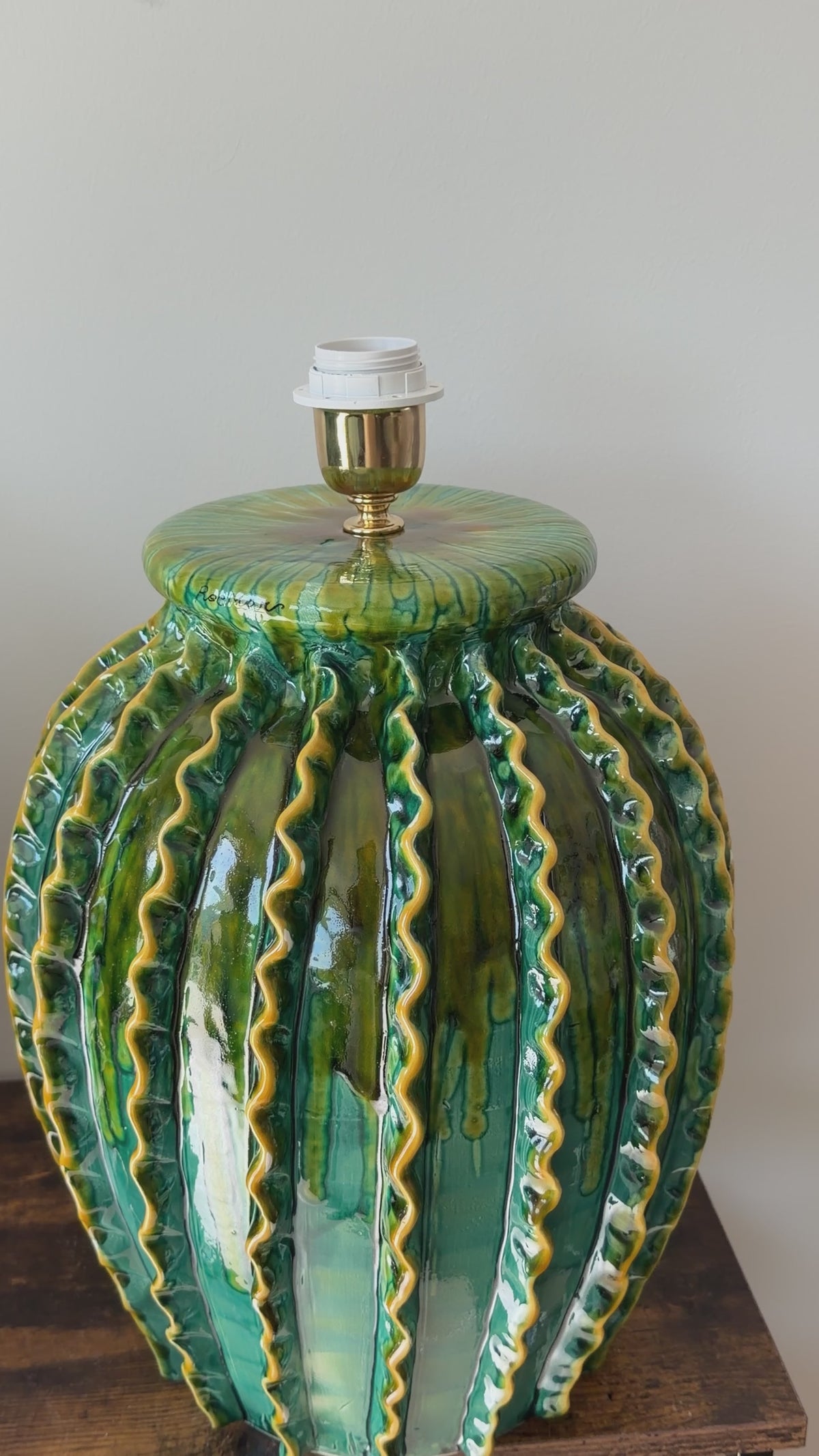 Base per lampada Cactus in ceramica – H 40 cm